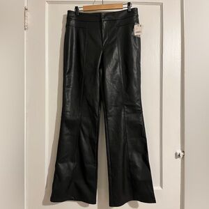 Free People Black Leather Pants